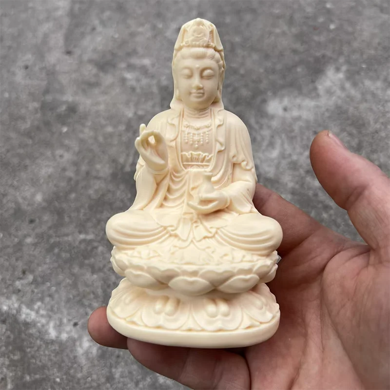 Bodhisattva Sculpture Silicone Mold 3D Avalokitesvara Plaster Mold Ornament Prayer Candle Wax Mold