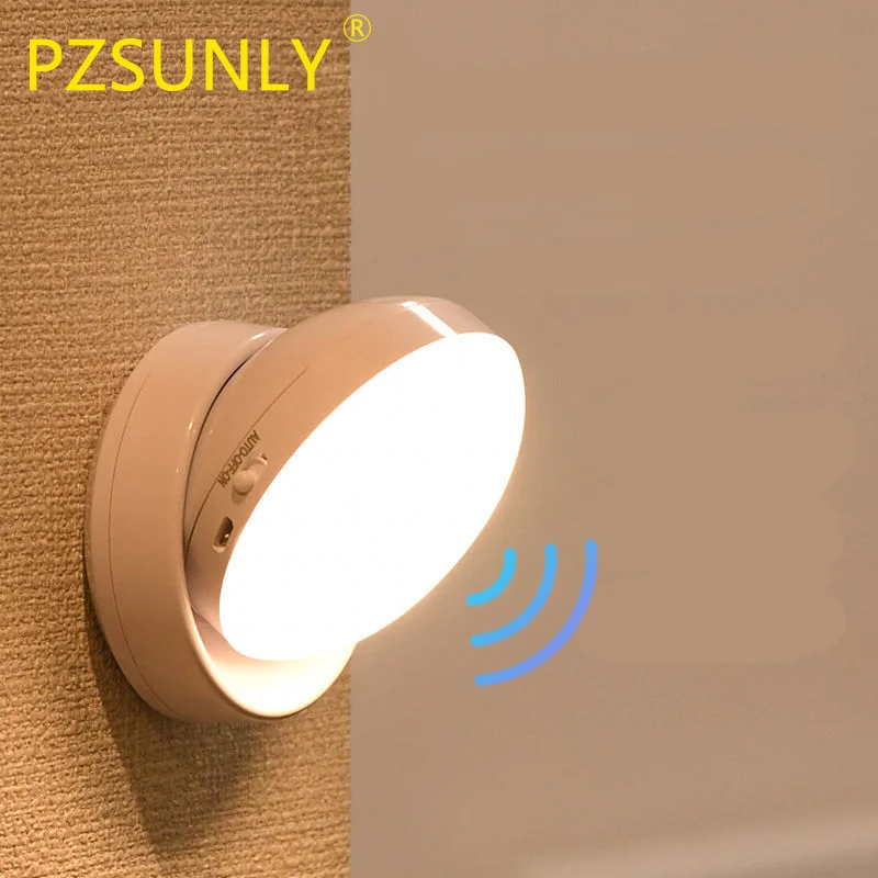 PZSUNLY Cabinet Light Motion Sensor Light LED USB LED for Home Lighting Bedroom Closet Wardrobe Cabinet Lamp Rechargeable Lights