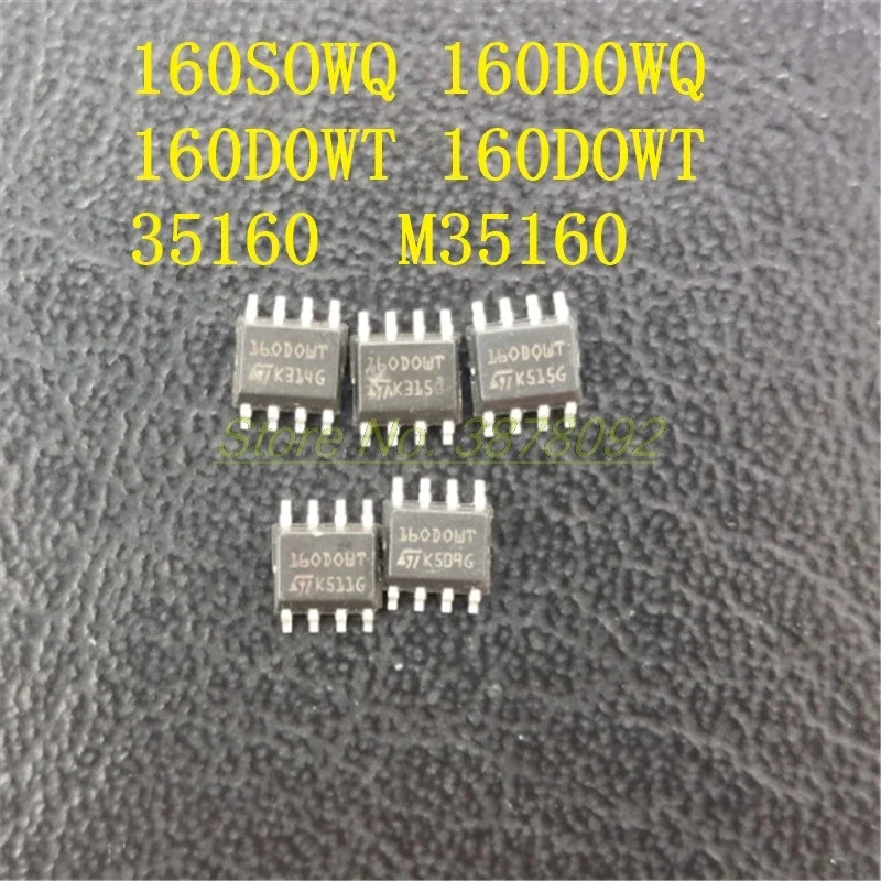 5pcs/lot New M35160 160DOWQ 160D0WQ 160DOWT 160D0WT IC EEPROM SOP8 Chip for BMW Mileage Correction Dashboard 35160 SOP8 IC Chip