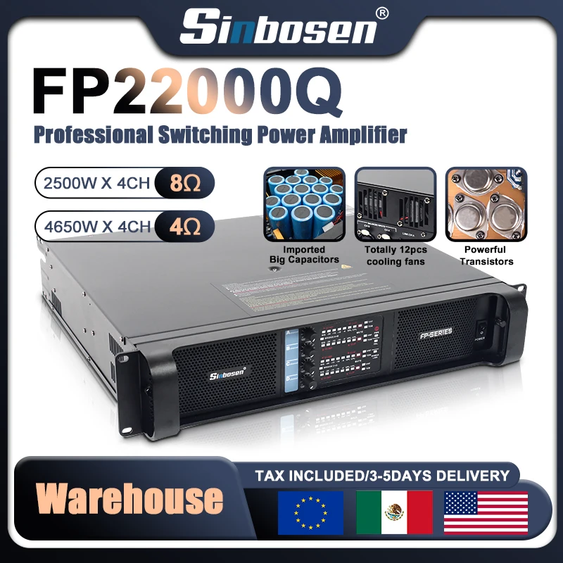 Entrega local fp22000q 4 canais 18/21 polegada subwoofer amplificador super baixo dj áudio ao ar livre mostrar amplificador de áudio profissional