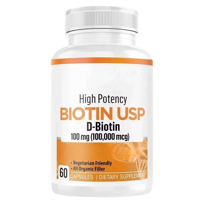 High efficiency biotin organic Rice noodles (D-biotin 100000mcg) - vegetarian capsule, suitable for hair and skin health