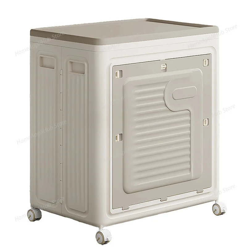 

Household foldable large-capacity storage box with pulley flip can be used for clothing and toy storage and finishing