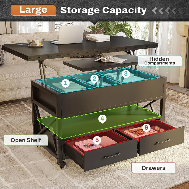 Thumbnail 3 - #23 Latest Lift Top Coffee Tables Offers