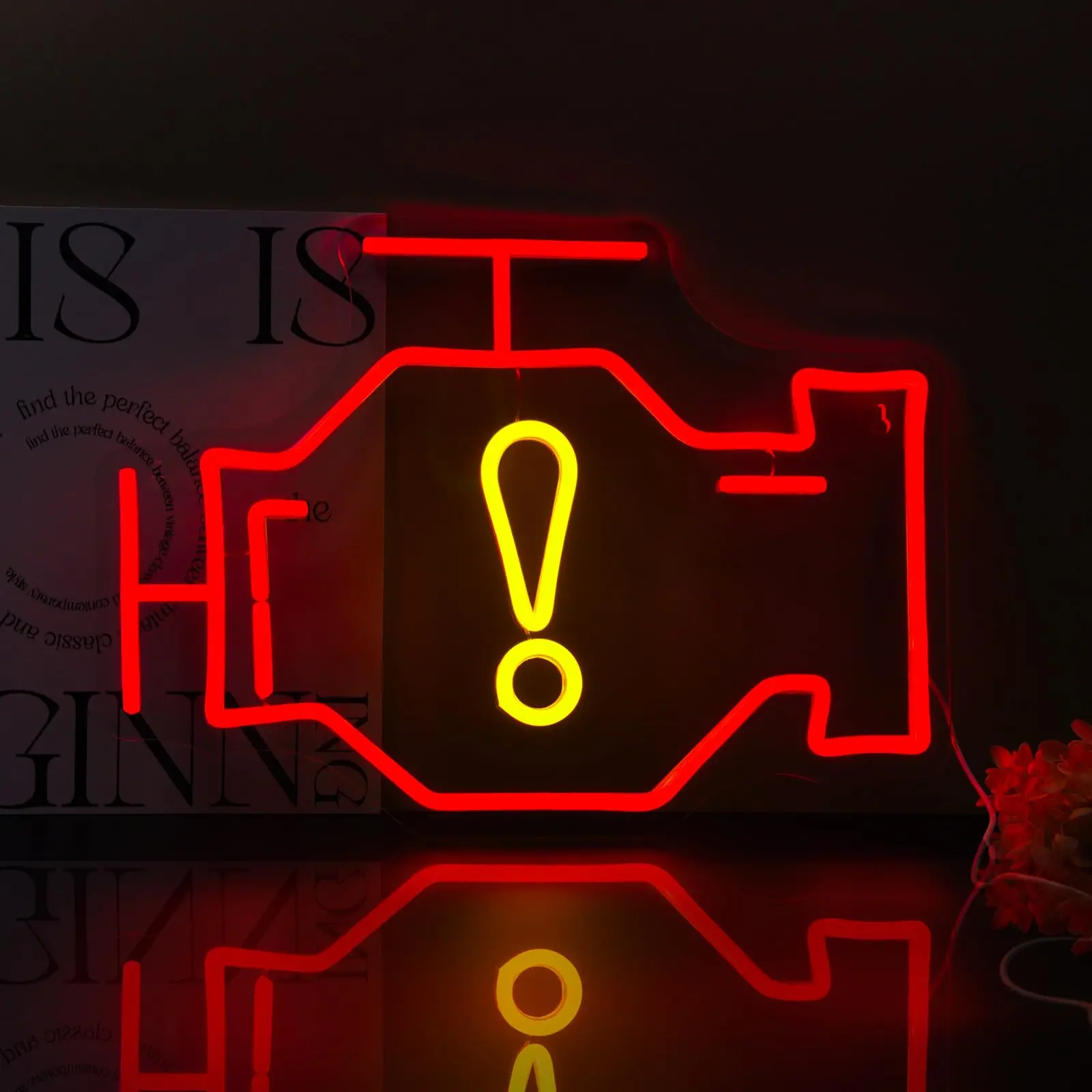 

Проверьте двигатель Неоновая вывеска Светодиодные неоновые огни для декора стен Светящаяся вывеска для ремонта Магазин Гараж Человек Пещера День рождения Клубный подарок