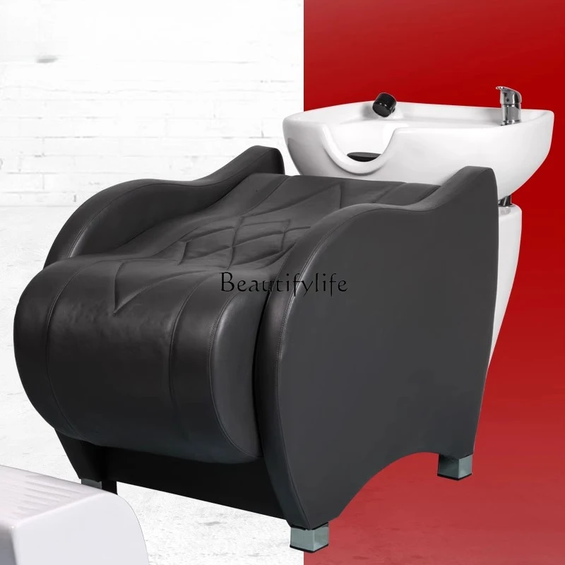 02High-end shampoo bed, special flush bed for barber shop