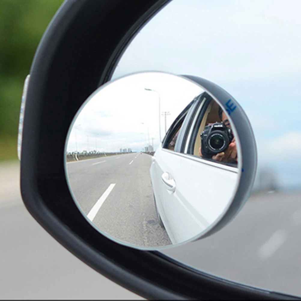 

2 Piece 170 Degree Wide Angle 360 Rotatable Blind Spot Mirror Frameless Slim Design for Car Truck Suv Rv Backup Driving Safety