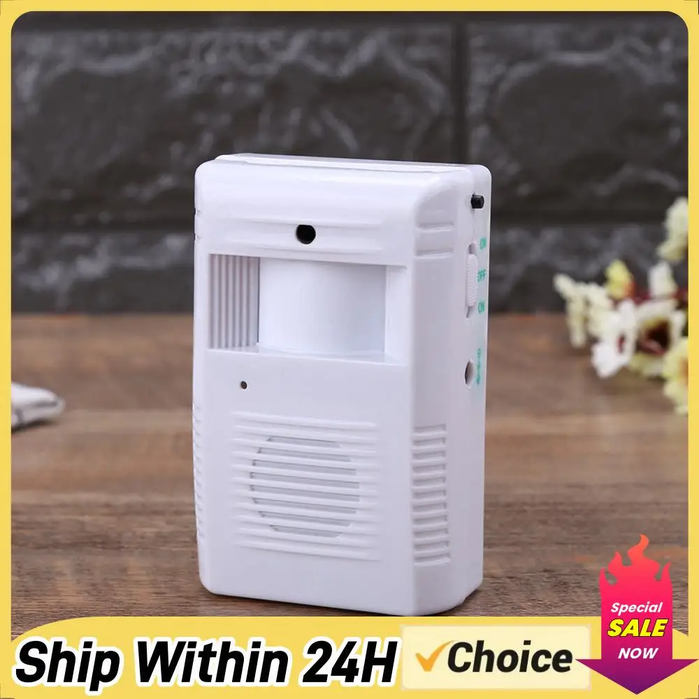 

White Alarm Door Bell Wireless Induction Visitor Door Bell Smart Alert System Security Convenient for Warehouse Shed Garage