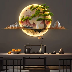 Modern Chinese Picture Sconce LED Creative Landscape 3d Picture Lamp for Home Decor Living Room Study Bedroom Wall Lamp Picture