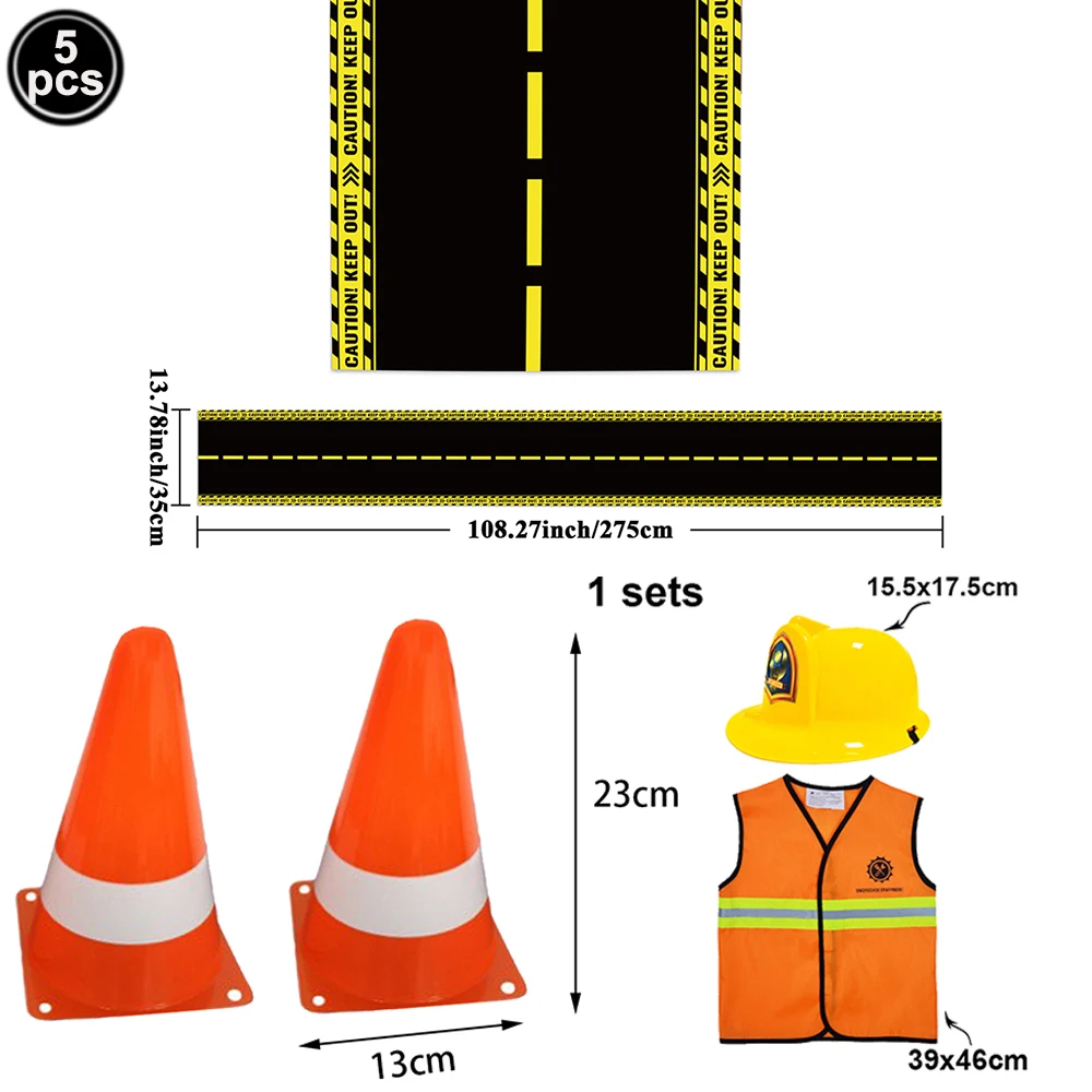 Excavator Vehicle Gold Black Digital Balloon Set For Boys Dump Truck Engineering Kids Construction Theme Birthday Party Supplies view 6