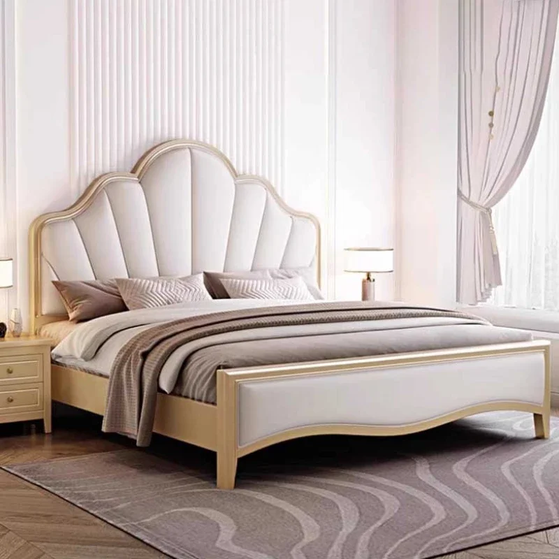 King Size Royal Bed Bases Aesthetic Luxury Villa Multifunctional Modern Twin Bed Frame Nordic Sleeping Camas De Casal Furniture