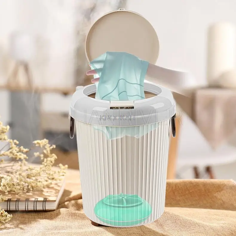 Mini Powered Portable Desktop Laundry Washer 18W Ultrasonic Clothes Washing Machine Turbines Designed Spiral Water Flushing 8L
