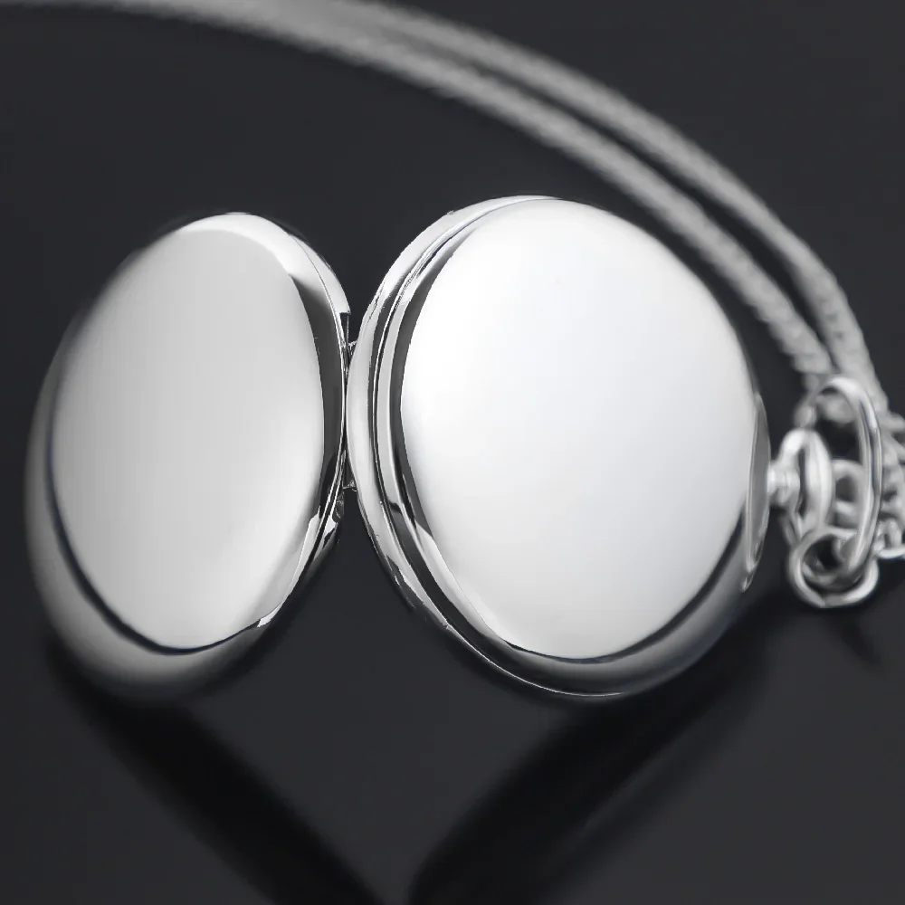 Reloj de bolsillo de cuarzo plateado antiguo con esfera azul cielo estrellado, collar con colgante, regalo de recuerdo para mujeres, hombres y niños