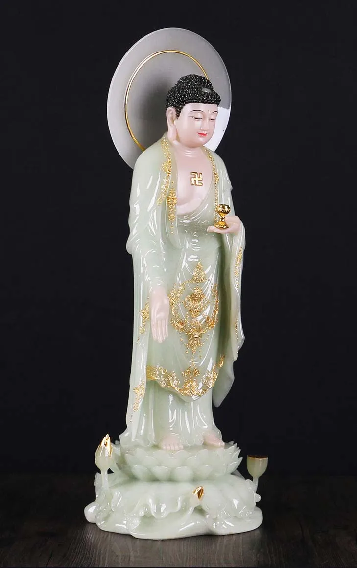 52CM large high grade Buddhism figure jade Almighty Amitabha buddha GOD Asia HOME Prosperity Altar FENG SHUI statue