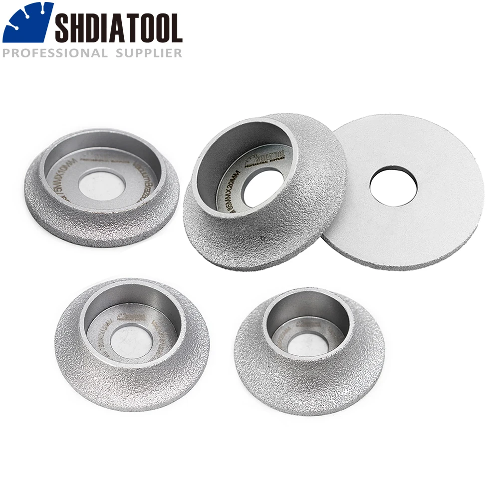 SHDIATOOL 1pc Diamond Grinding Wheel 1/4 Round Edge Profile Wheel Tile Marble Granite Quartz Countertop Diameter 75mm/85mm