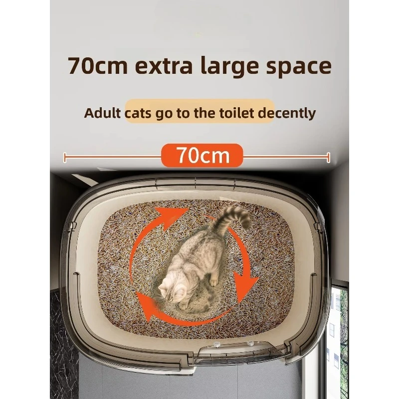 Jumbo Enclosed Cat Litter Box · Top Entry Extra Large Anti Splash Pet Toilet, Suitable for Maine Coon and Other Large Breed Cats