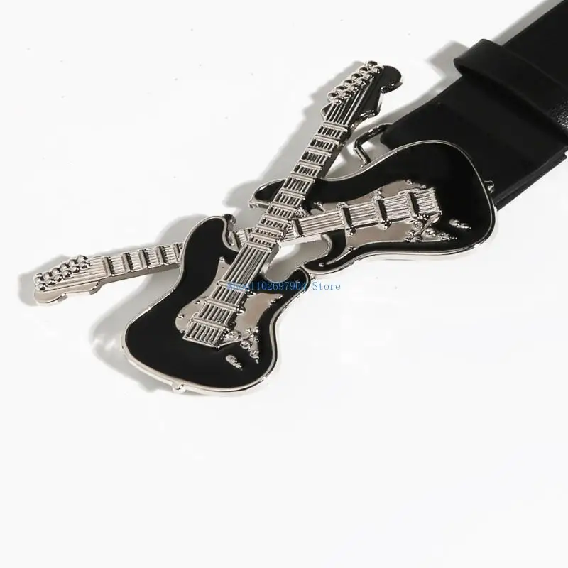 N7YF الغيتار مشبك حزام الخصر حزام الخصر نمط فريد من نوعه روك آند رول حزام من البولي يوريثان