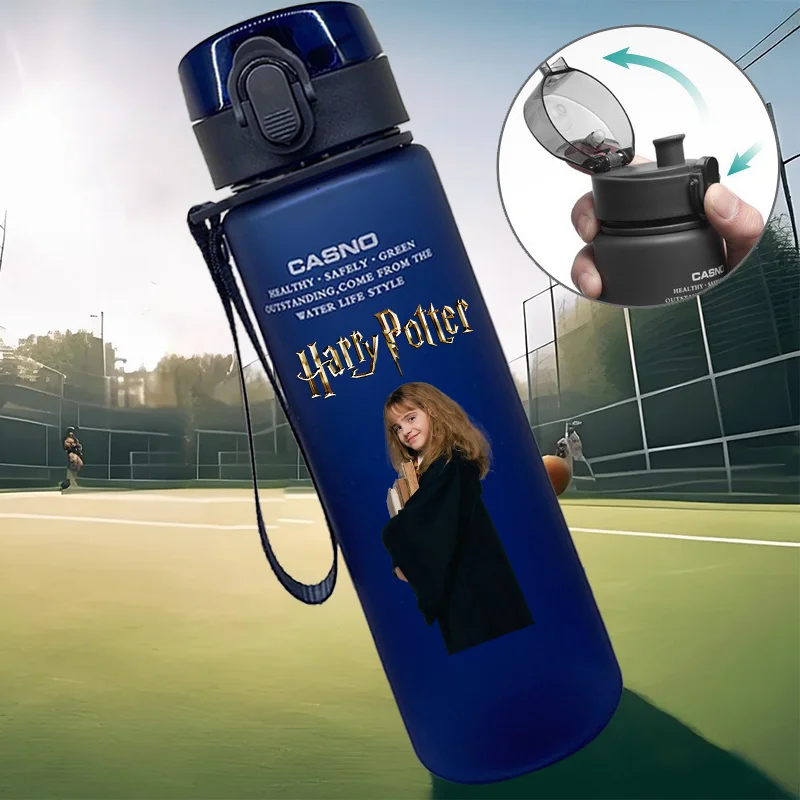 มินิโซ แฮร์รี่ พอตเตอร์ เฮอร์ไมโอนี่ เกรนเจอร์ขวดน้ำขนาด 560 มล. แบบพกพาสำหรับเด็กพลาสติกความจุขนาดใหญ่ของขวัญสำหรับเด็ก