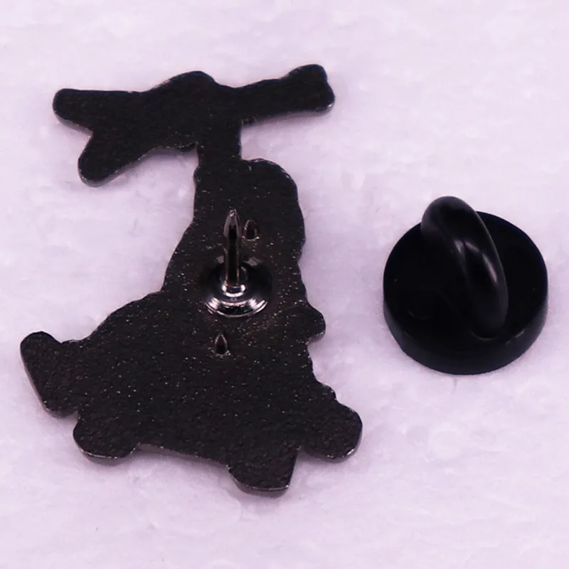 1PC Dimebag Darrell Jump Guitar Silhouette Enamel Pin, Pantera Heavy Metal Rock Tribute Brooch, Legend Musician Jewelry Gift