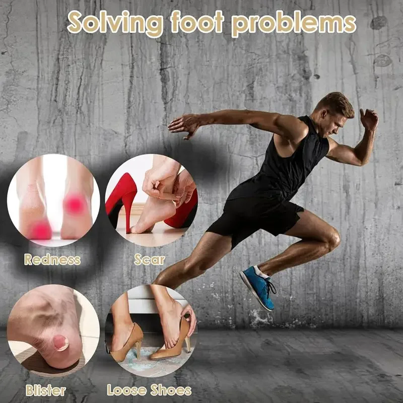 新しい 2 in 1 スポンジヒールクッションインサートの背面ヒールプロテクター靴パッド大きすぎる靴用ソフトメッシュヒールグリップ靴インソール