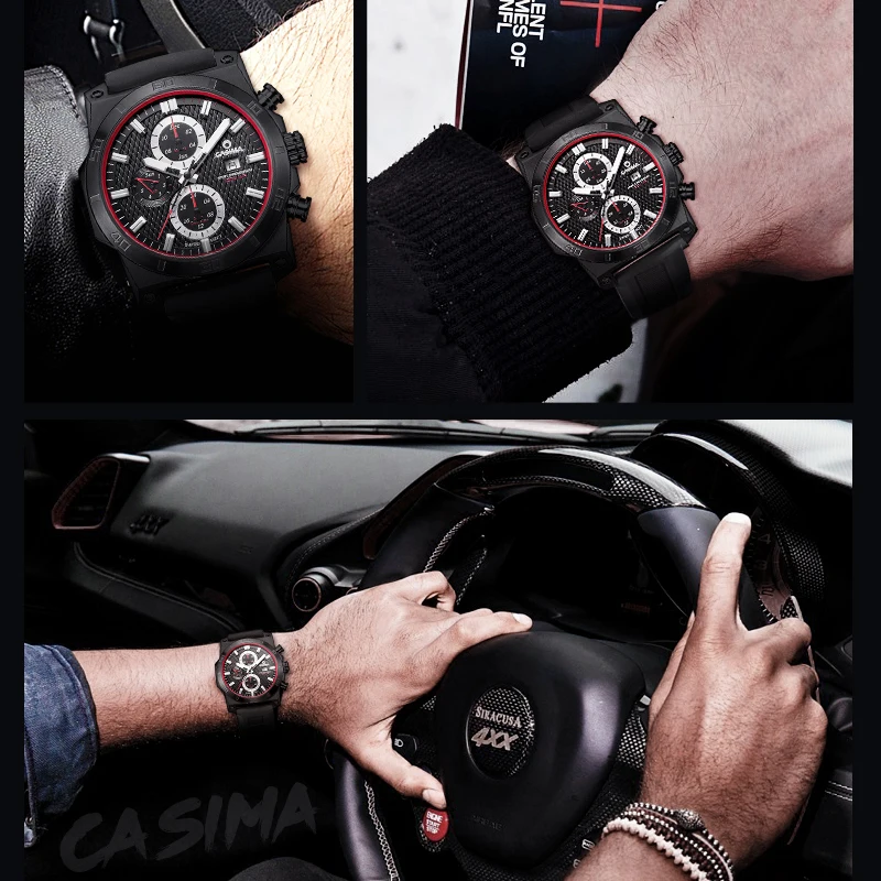 CASIMA Couple Watches Men's Quartz Movement Watch, Waterproof,Simple Trend, Fashionable, Joker, Luminous, Model ST-8307-1022