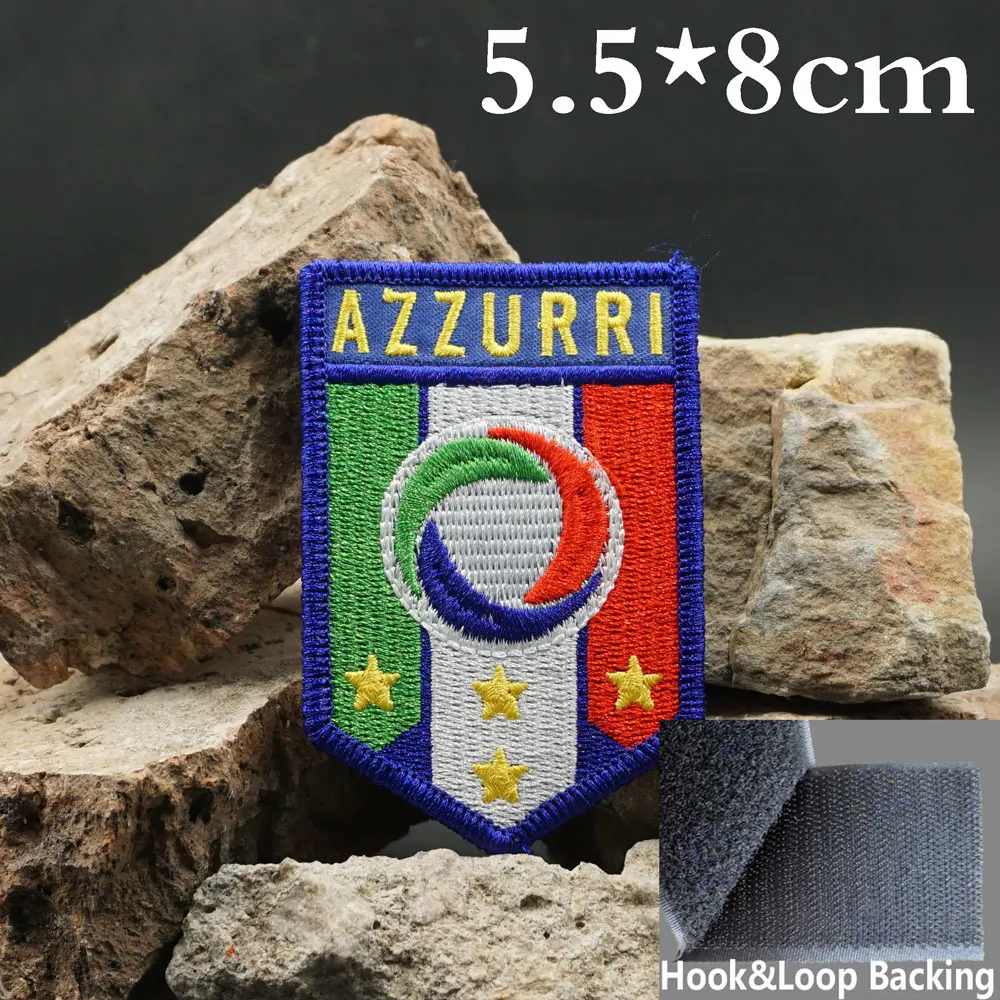 azzurri Tactical Embroidery Patches for Backpacks and Clothing military Accessories with Hook backing or iron on