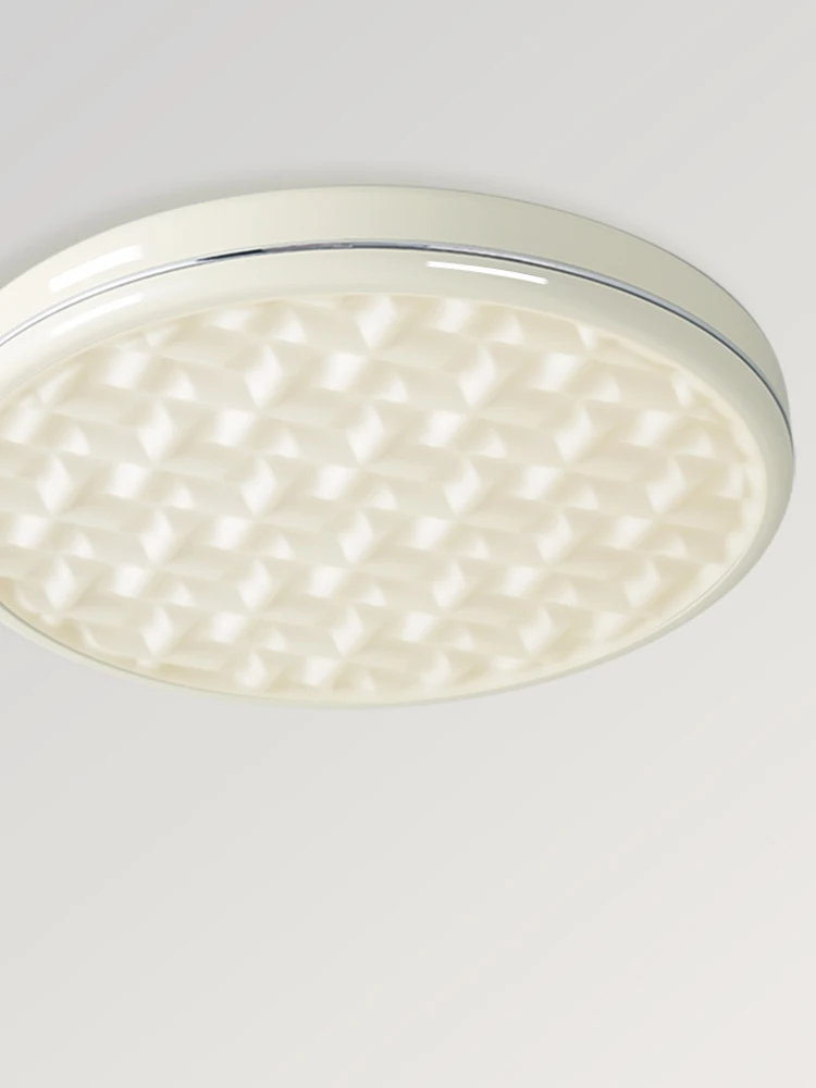 Guess ceiling light, cream white, adjustable color, warm bedroom, simple and modern circular cream style