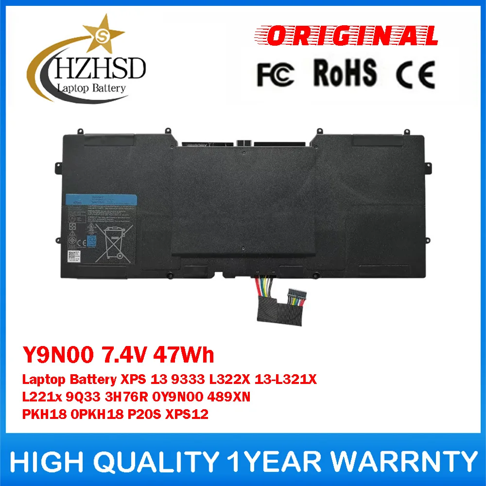 Y9N00 7.4V 47Wh Genuine Original Laptop Battery For DELL XPS 13 9333 L322X 13-L321X L221x 9Q33 3H76R 0Y9N00 489XN PKH18 0PKH18
