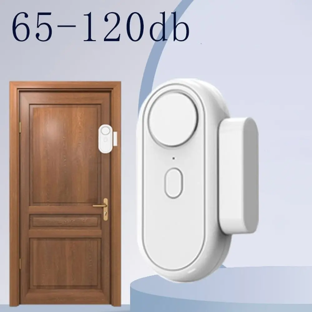 دائم 120Db نافذة الباب إنذار متعدد الوظائف الأبيض المغناطيسي الاستشعار اللاسلكية إنذار مضاد للسرقة غرفة المعيشة