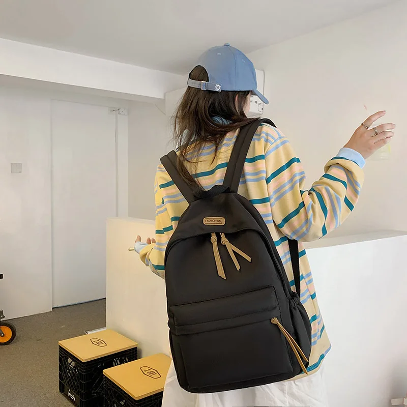 Mochila sencilla de moda para estudiantes, para estudiantes morral, Ins Harajuku Fengchu, para estudiantes de secundaria, bolso para niños