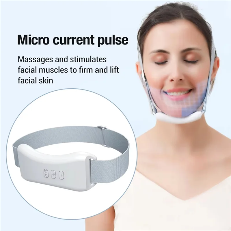Dispositivo dimagrante per il viso a forma di V, massaggiatore per il viso, cintura vibrante, impacco di calore per la cura personale