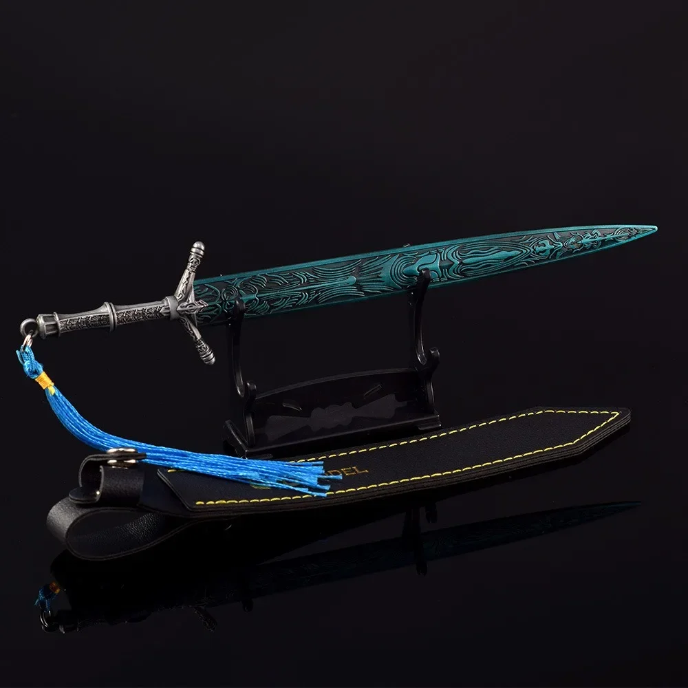 Bloodborne Game Peripheral Metal Weapons Holy Moonlight Sword Crafts 1:6 with Leather Case Toy Model Collection Ornaments 22.5cm
