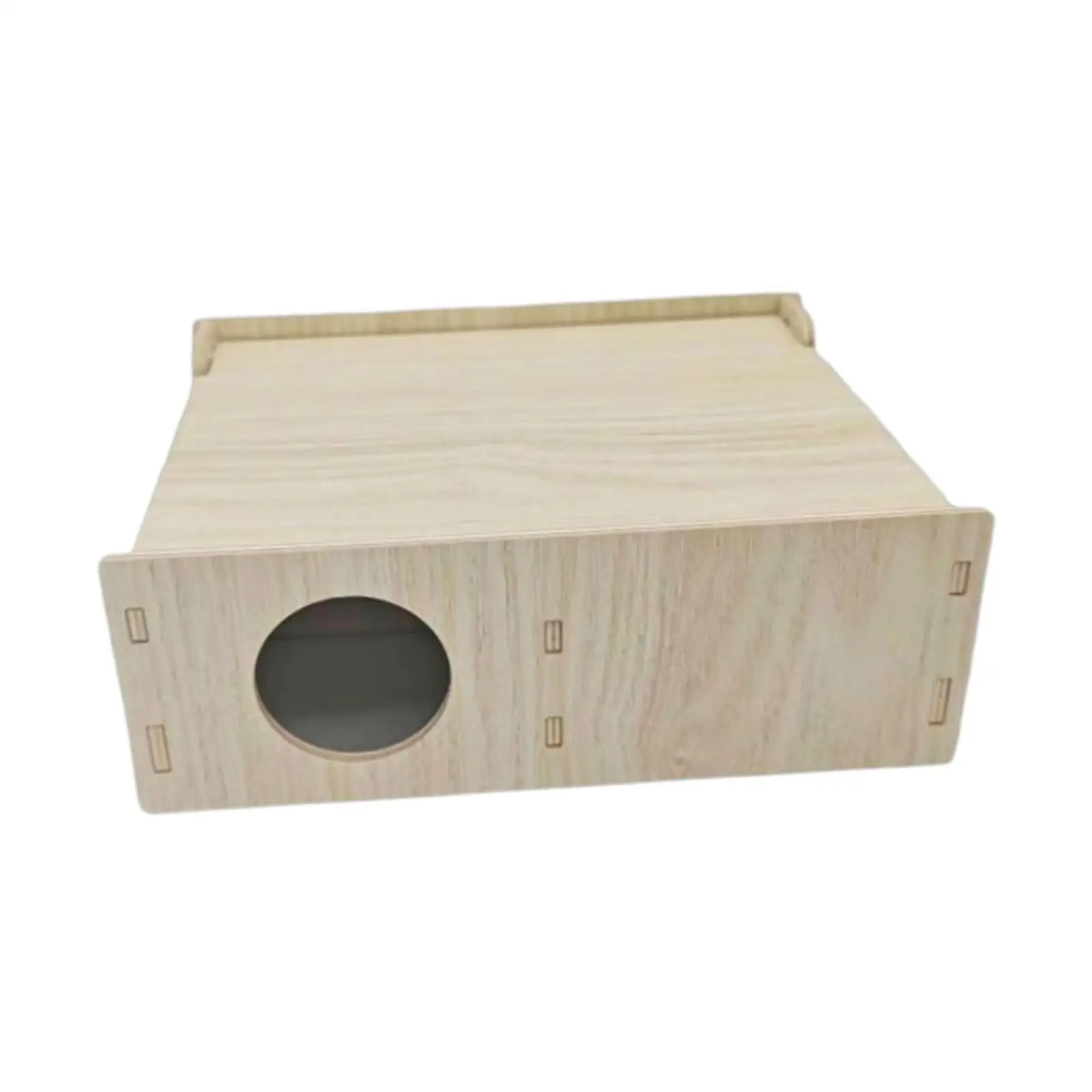 Multi Chamber Wooden Hamster House, Interesting Gerbil House Tunnel Exploring Toy for Mice Small Animals Syrian Hamsters Rat