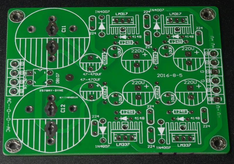 LM317 337 Dual Voltage Regulator Output Voltage Stabilizing Board PCB