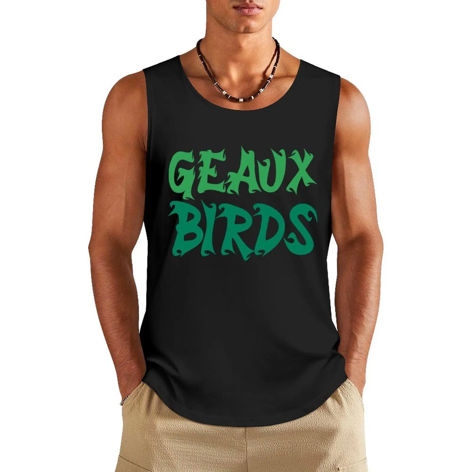 

Geaux Birds! Tank Top vest for men sleeveless shirt man Bodybuilding clothing man Men's t shirt