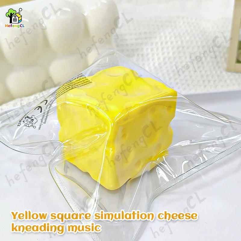 

(HefengCL)Cube Cheese Squishy Toys, Slow Rising Soft Sensory Toys, Ideal Gifts for Office, Classroom, Parties & Holidays