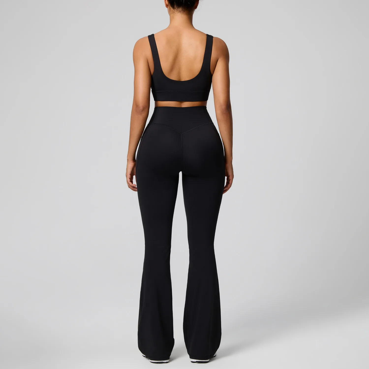 New Fitness Suit Women's Quick-drying Running Two-piece Pilates Wide-leg Yoga Suit