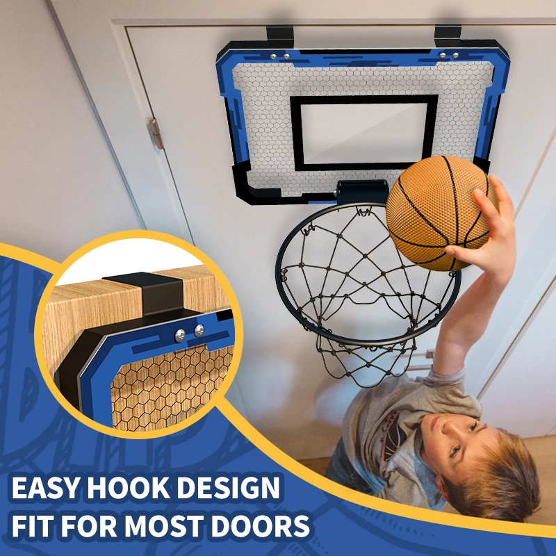 어린이 및 성인용 미니 농구 후프, 실내 소형 농구 후프, 문짝 벽 장착 및 방 슈팅 공, 스포츠 게임 세트