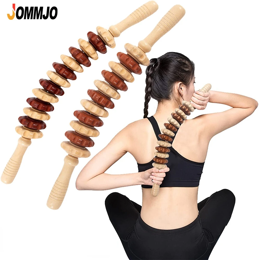 

Wood Therapy Massage Tools, Massage Roller Stick Curved Lymphatic Drainage Massager Handheld for Release Cellulite Muscle Stress