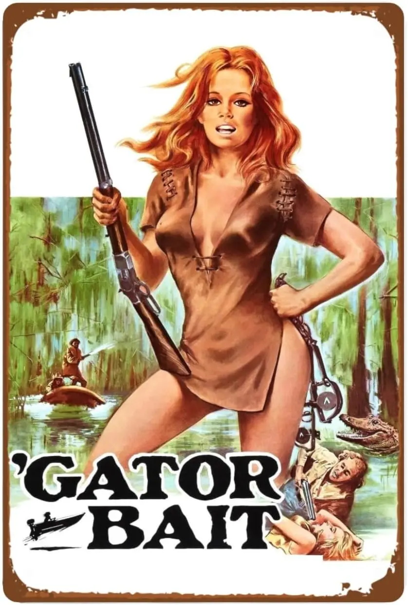 Gator Bait Movie Metal Wall Tin Sign Vintage Poster Retro Gift Man Cave Decor Decorations ;