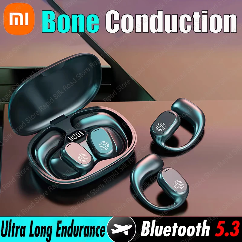 Xiaomi Bone Conduction Earphones Bluetooth 5.3 Sports Wireless Earbuds HiFi 9D Stereo Waterproof TWS Touch Control Noise Cancel 