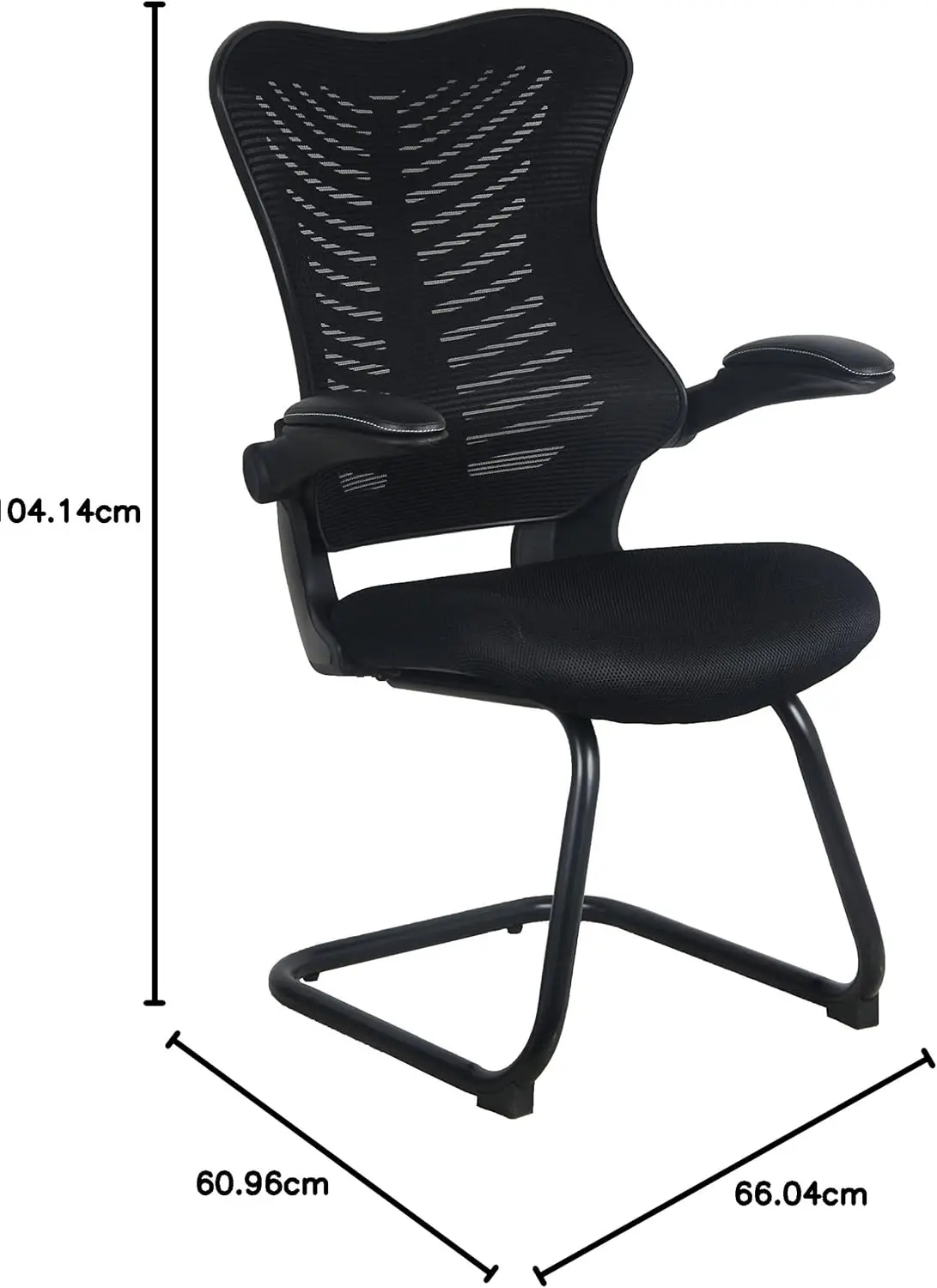 Reception Guest Office Chairs with Flip Up Arms – Comfortable Mesh, Ergonomic Contour, Modern Convertible Furniture