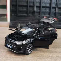 1:32 Alloy Car Model Diecast Metal Toy Vehicles Car Model Simulation Sound Light Collection Childrens Toy Gift for RAV4 SUV