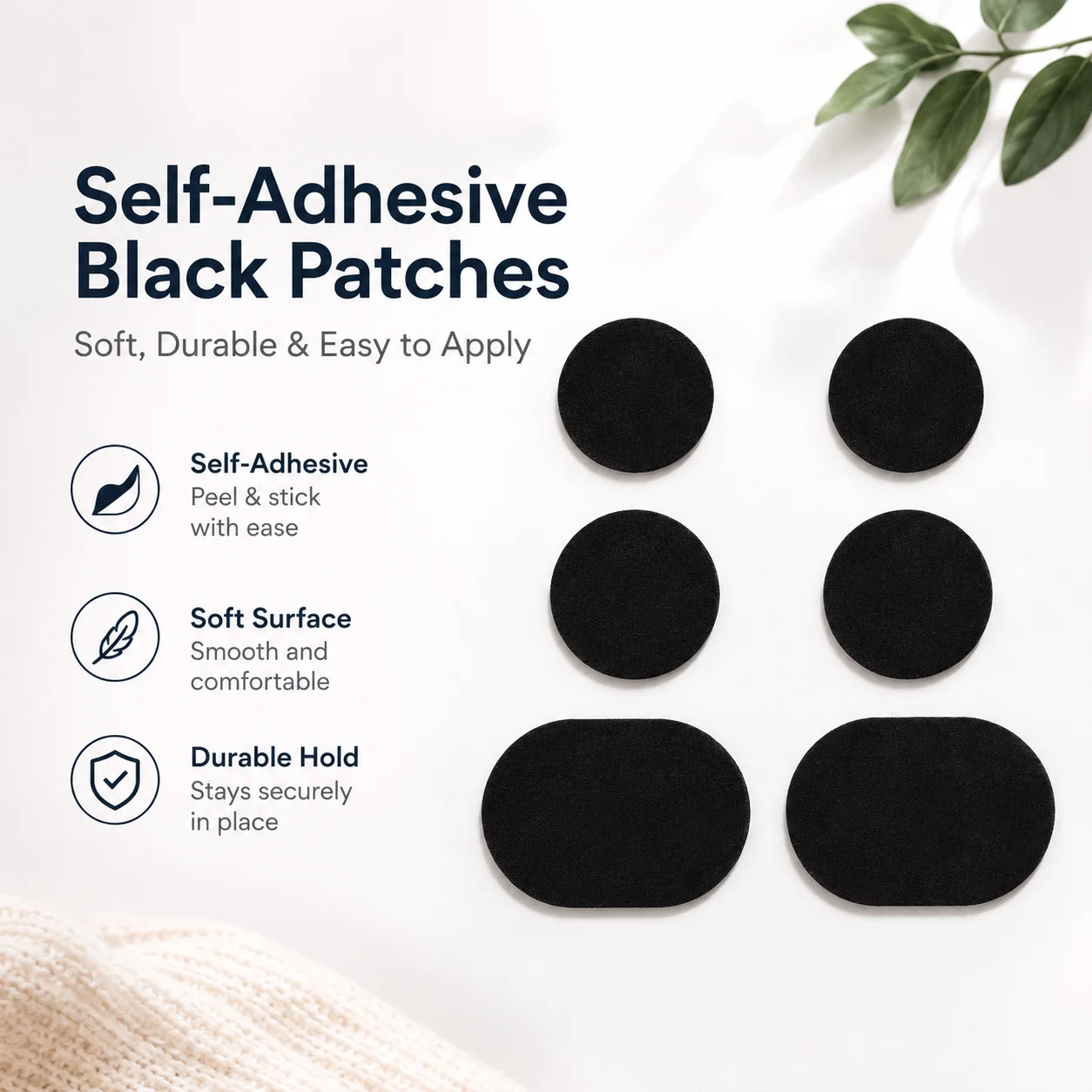 6Pcs Self‑Adhesive Shoe Repair Patches, Washable Sneaker Mesh Hole Fix Stickers for Sports Casual Footwear