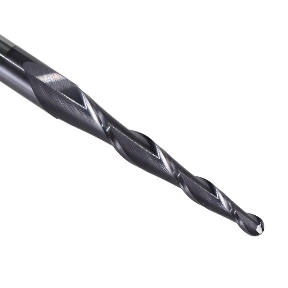 1 buah mata bor karbida 8mm tipe ball nose cone tapered end mill, mata bor CNC 8mm untuk alat pemotong