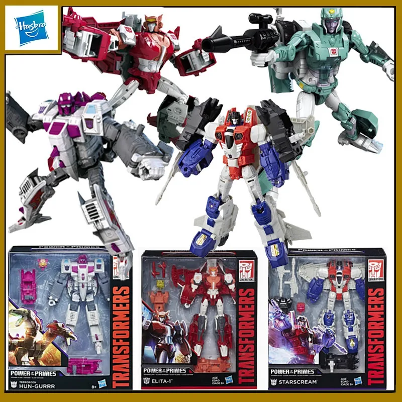 

Hasbro Original Transformers Power of The Primes Anime Figure Hun Grrr Elita One Action Figure Toys for Boys Girls Kids Gift
