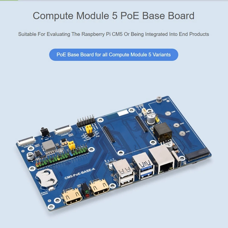 DN-для вычислительного модуля Raspberry Pi 5-я плата ввода-вывода с функцией Poe, для всех вариантов CM5