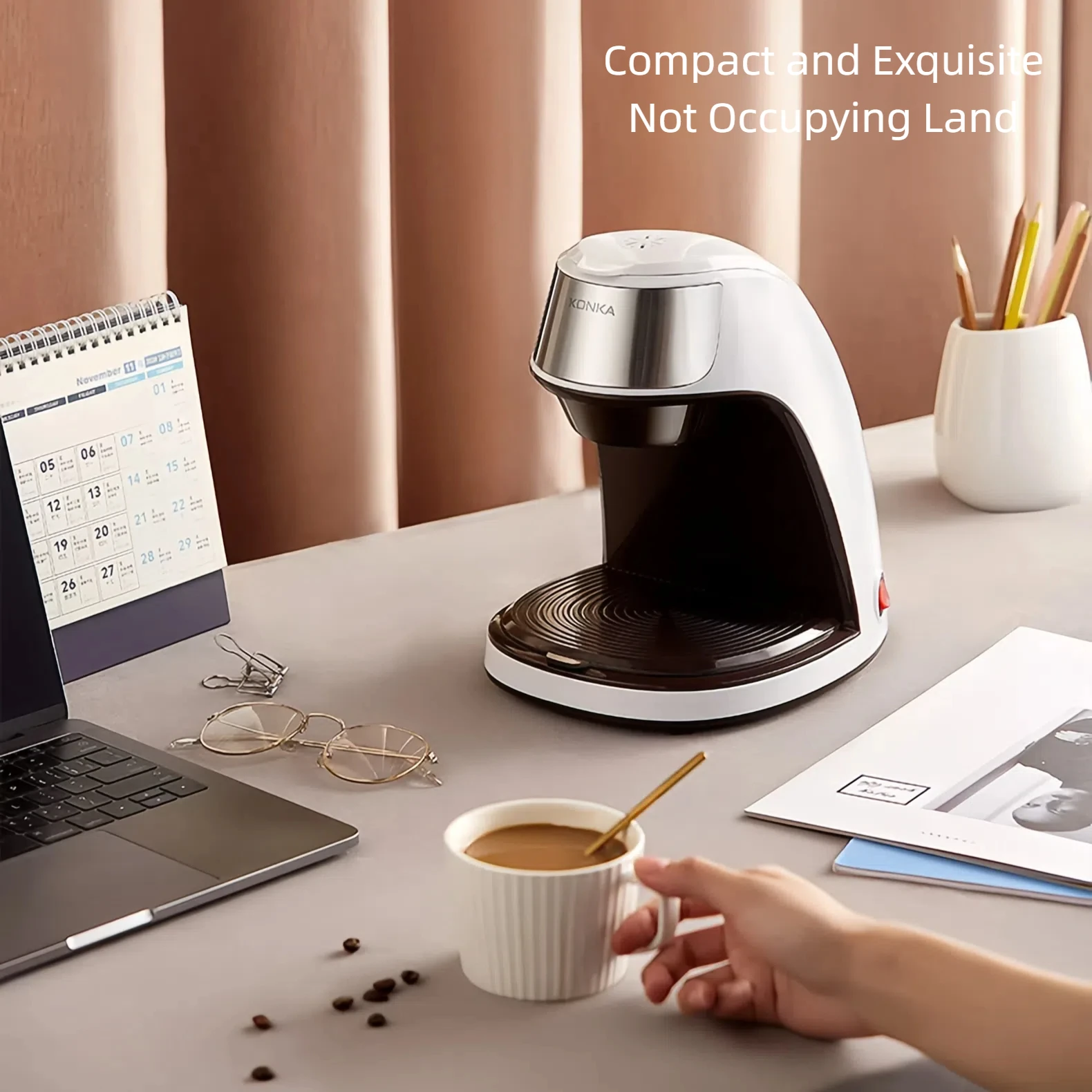 KONKA KCF-CS2 Filterkaffeemaschine für 10 Tassen – kompakt, effizient, mit automatischer Abschaltung, wiederverwendbarem Filter, schnelles Brauen – perfekt für das Heimbüro