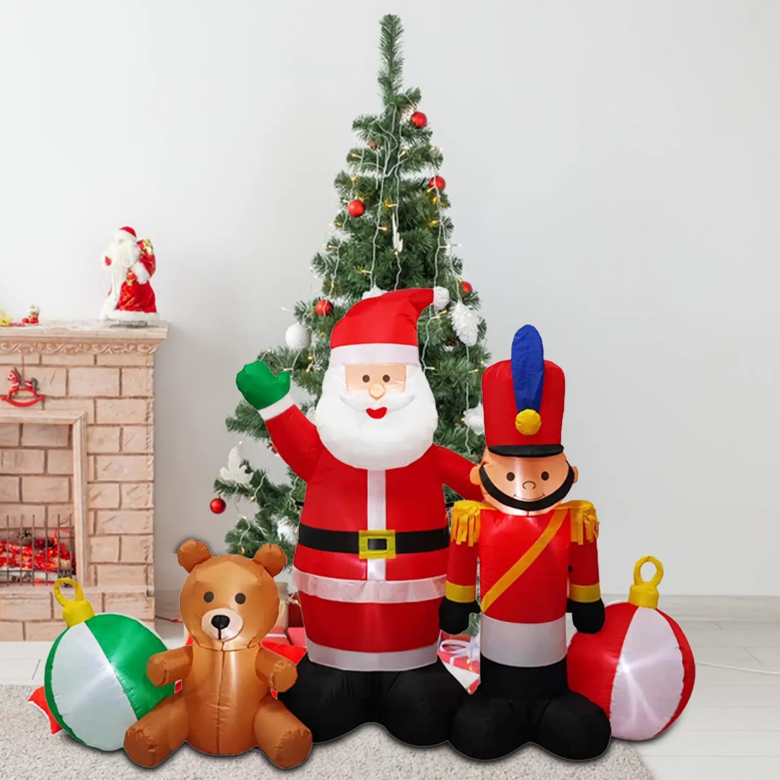 Santa Claus Inflatable Christmas Decorations US Adapter for New Year