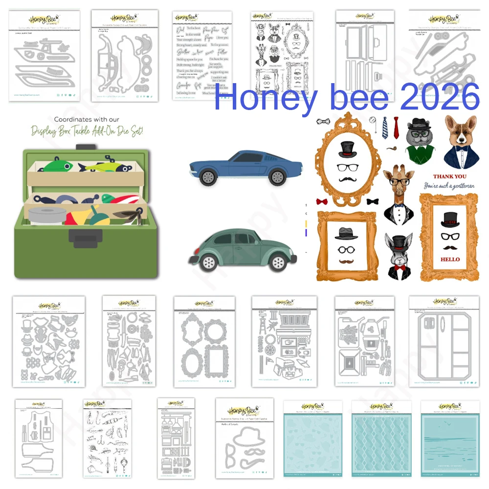 

2026 New Vintage Bug Car Metal Cutting Dies Stamps Stencils For DIY Scrapbooking Handmade Paper Card Fishing Decoration Craft