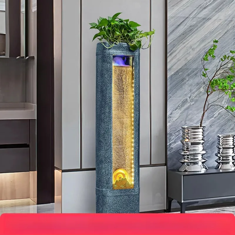 Simple and Modern Curtain Wall Ornaments Living Room Foyer Circulating Water Landscape